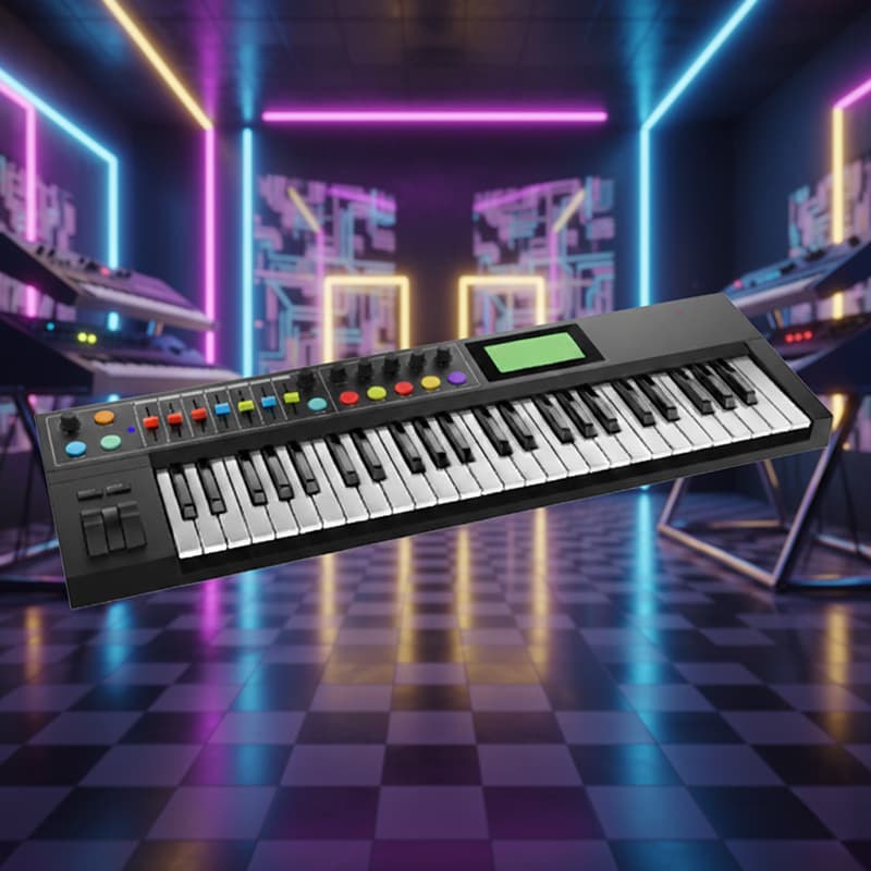 Vintage Synth 60 image as background from Virtual by Organova